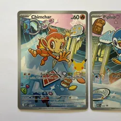 🔥 Pokemon TCG First Partner Illustration Series 1 Gen 4 Sinnoh Starters NM+ 🔥 - Image 2