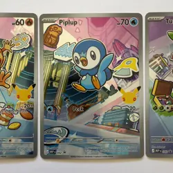 🔥 Pokemon TCG First Partner Illustration Series 1 Gen 4 Sinnoh Starters NM+ 🔥 - Image 3