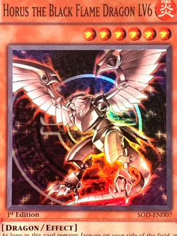 yugioh Horus the Black Flame Dragon LV6 SOD-EN007 1st Ed Super Near Mint - Image 3