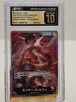 CGC 10 Pristine Monkey.D.Luffy Battle Tournament Promo 2024 One Piece Japanese - Image 1