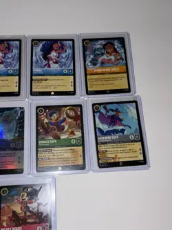 Lot Of 9 Winterspell Legendary tcg Lorcana Moana, Tigger, Rapunzel,Aladdin.. Reg - Image 3