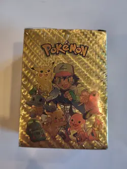 Pokemon Gold Foil Card Deck Sealed Pack Fan Art Cards Unopened - Image 3