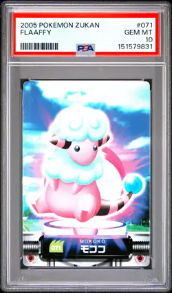 PSA 10 2026 CERT POP 3 FLAAFFY 2005 CARDDASS POKEMON ZUKAN CARD #071 - Image 1
