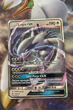 Lugia GX Ultra Rare Holo S&M Lost Thunder 159/214 190HP NM Pokemon Card (2) - Image 1