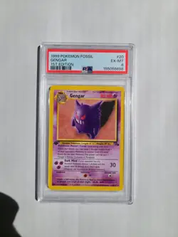 Pokemon 1st Edition Gengar PSA 6 EX-MT 1999 Vintage Fossil Rare Pokemon Card #20 - Image 2