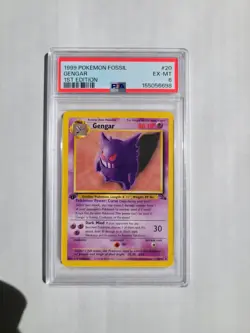 Pokemon 1st Edition Gengar PSA 6 EX-MT 1999 Vintage Fossil Rare Pokemon Card #20 - Image 3