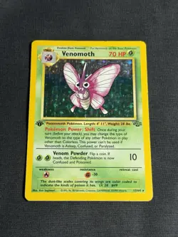 Pokemon Cards: Jungle 1st Edition Rare Holo: Venomoth 13/64 - Image 1
