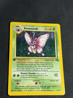 Pokemon Cards: Jungle 1st Edition Rare Holo: Venomoth 13/64 - Image 3