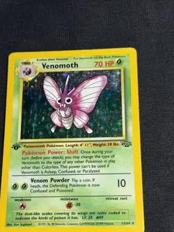Pokemon Cards: Jungle 1st Edition Rare Holo: Venomoth 13/64 - Image 4