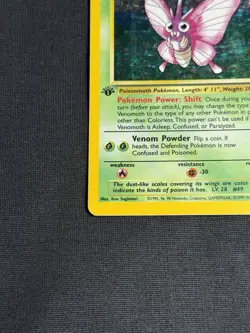 Pokemon Cards: Jungle 1st Edition Rare Holo: Venomoth 13/64 - Image 5