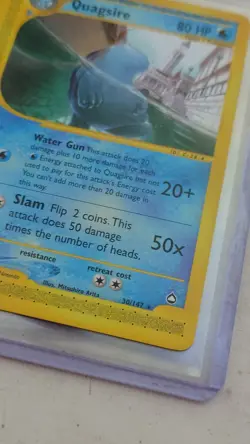 Pokemon non Holo Rare Card : Quagsire 30/147 ( Aquapolis Set) - Image 3