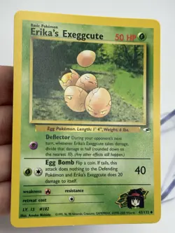 Pokemon Erika’s Exeggcute 43/132 Gym Heroes NM Pack Fresh WOTC English (A4) - Image 4
