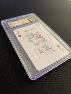CGC PRISTINE 10!💎 POP 4. 1996 Japan Pokemon Playing Cards Red Deck - 4❤ - Image 3