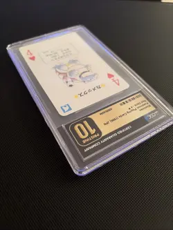 CGC PRISTINE 10!💎 POP 4. 1996 Japan Pokemon Playing Cards Red Deck - 4❤ - Image 5