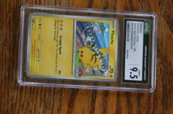 Pokemon TCG 2024 Pikachu Black Star Promo #190 CGC 9.5 Mint+ - Image 1