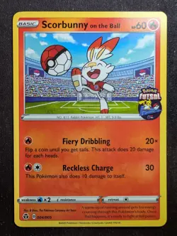 Scorbunny on the Ball - 004/005 - Pokemon Futsal Promo (Pokemon) - Image 1