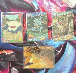 Pokemon Chinese origins elf eif 4.0 , 4 card lot. Puzzle #1 ,Snorlax, totodile - Image 1