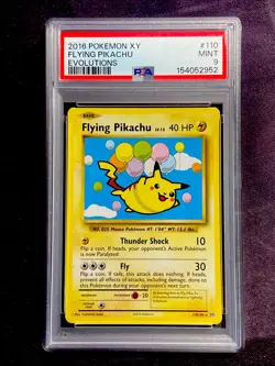 2016 POKEMON XY EVOLUTIONS #110 FLYING PIKACHU PSA 9 MINT - Image 1