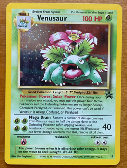 Pokemon Venusaur Holo Black Star Promo Card #13 Wizards of the Coast - Image 1
