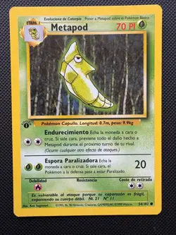 Vintage Pokemon TCG- Spanish Metapod Base Set 1st Edition 54/102- LP/MP - Image 1