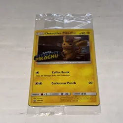 Pokemon Detective Pikachu stamped PROMO Card SM190 Holo SEALED Movie Pokemon TCG - Image 2