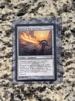 MTG Magic the Gathering Sword of War and Peace (161/180) New Phyrexia LP - Image 1