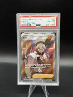 Bea 180/185 Full Art Trainer - Vivid Voltage - PSA 8 Pokemon 2020 NM-Mint - Image 1