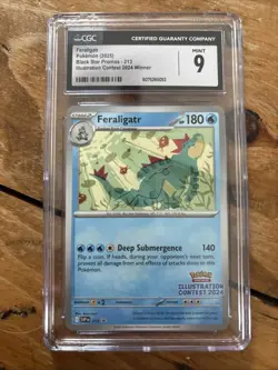 CGC 9 Mint Feraligatr Black Star Promo Illustration Contest 2024 SVP 213 Pokemon - Image 1