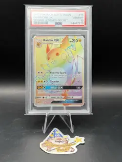 POKEMON SHINING LEGENDS RAICHU GX #75 SECRET RARE HOLO PSA 10 GEM MINT - Image 1