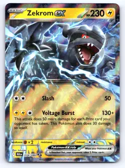 Zekrom ex 034/086/086 Holo Double Rare SV: Black Bolt Pokemon Near Mint - Image 1