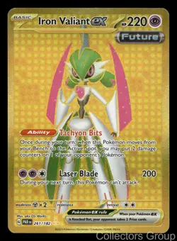 IRON VALIANT EX 261/182 HYPER RARE PARADOX RIFT POKEMON NEAR MINT - Image 1