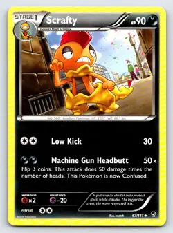 Scrafty 67/111 Uncommon Furious Fists Pokemon Lightly Played - Image 1
