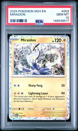 2025 POKEMON M24 EN-MCDONALD'S COLLECTION #003 MIRAIDON PSA 10 - Image 1