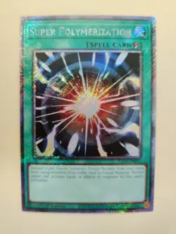 Yugioh! Super Polymerization RA03-EN053 Platinum Secret Rare 1st Ed NM - Image 1