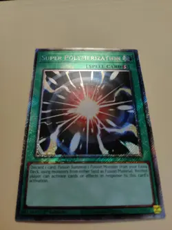 Yugioh! Super Polymerization RA03-EN053 Platinum Secret Rare 1st Ed NM - Image 2