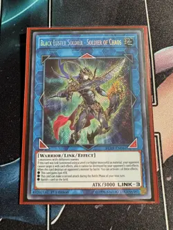 Yugioh Black Luster Soldier - Soldier Of Chaos BLHR-EN046 Secret Rare 1st Ed NM - Image 1