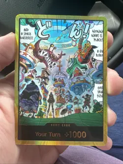 One Piece OP14 Azure Sea's Seven Egghead Gold Don Your Turn +1000 Foil Rare - Image 1