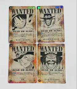 One Piece Card Game Wanted Poster Luffy Ace Sabo Roger Book Set Spfor Collection - Image 1
