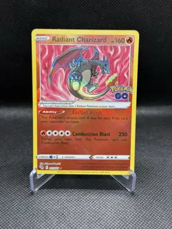 Pokemon TCG Radiant Charizard Pokemon Go 011/078 Radiant Rare Card - Image 1
