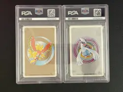 2000 Pokemon Pikachu Poker Playing Cards Joker Gold 025A & Silver 025B PSA 8 - Image 2