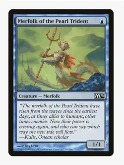 MTG Merfolk of the Pearl Trident #60 Magic 2013 (M13) In Protective Sleeve - Image 1