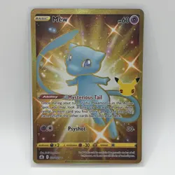 Mew 025/025 Gold Full Art Celebrations 2021 Pokemon Card Near Mint - Image 1