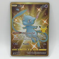 Mew 025/025 Gold Full Art Celebrations 2021 Pokemon Card Near Mint - Image 2