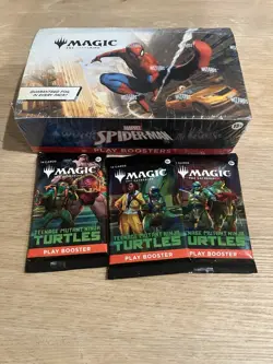 MTG Magic The Gathering Spiderman Booster Box SEALED! 3x Magic Ninja Turtle pack - Image 1