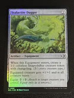 MTG Lorwyn Eclipsed Stalactite Dagger Foil 0261 NM - Image 1