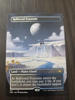 Hallowed Fountain Borderless Unfinity Land Rare Regular 277 Wizards English - Image 1