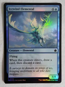 Icewind Elemental #42 Foundations Foil Magic the Gathering - Image 1