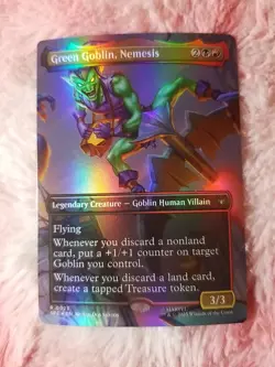 MTG Green Goblin, Nemesis (Borderless Foil) MAGIC Marvel's Spider-Man #23 - Image 1