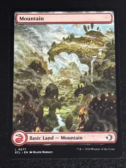 MTG Lorwyn Eclipsed Mountain Full Art 0277 NM - Image 1