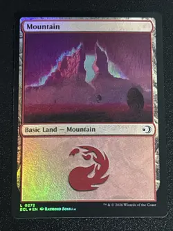MTG Lorwyn Eclipsed Mountain Foil 0272 NM - Image 1